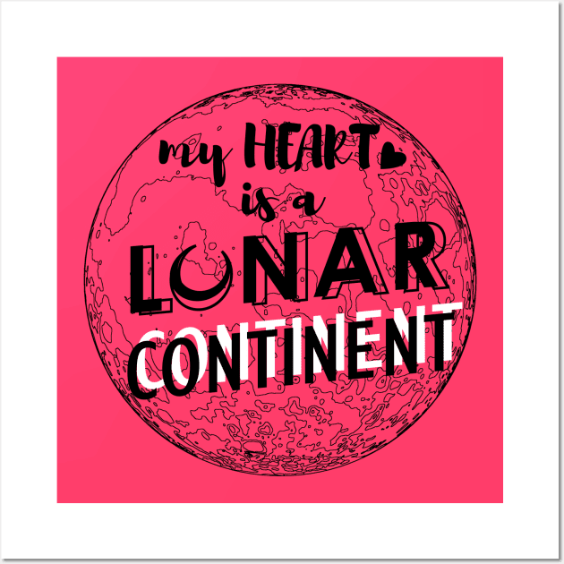 lunar continent black Wall Art by errol5cross